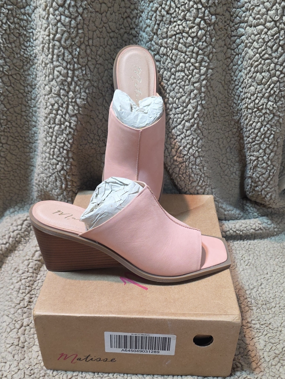 Matisse Pink Open-Toe‎ Wedge Slide